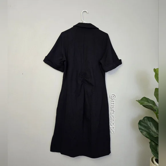 Reiss Astrid Side Slit Jersey Polo Midi Dress